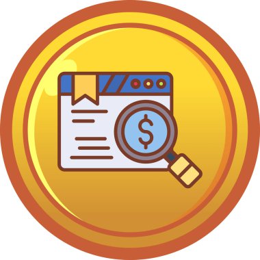 iş ve finans renkli vektör simgesi.