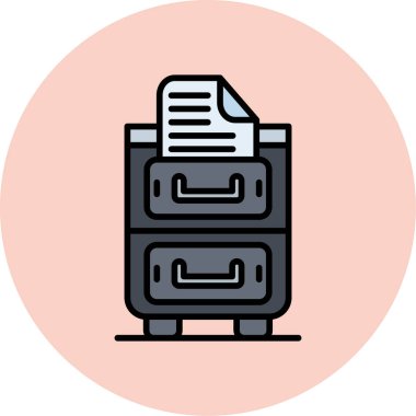 Yazıcı. Web simgesi basit illüstrasyon