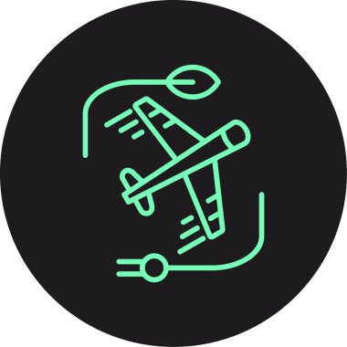 Uçak simgesinin vektör illüstrasyonu