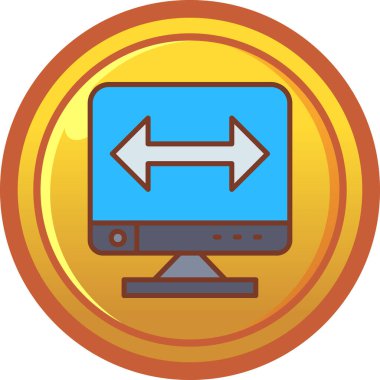 para simgesine sahip dizüstü bilgisayar, beyaz arkaplanda vektör illüstrasyon tasarımı