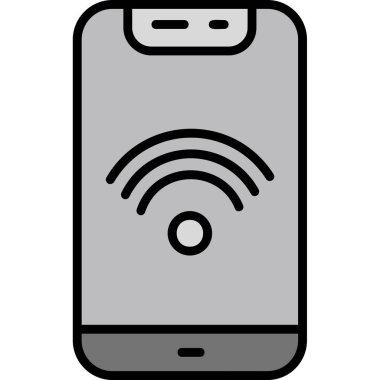 Kablosuz. Web simgesi basit tasarım