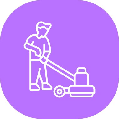 Bir silindirli adamın vektör illüstrasyonu