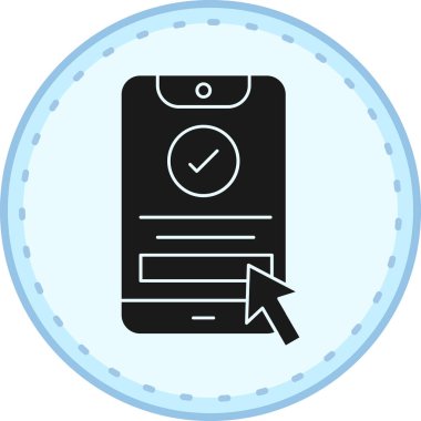 Akıllı telefon simgesinin vektör illüstrasyonu