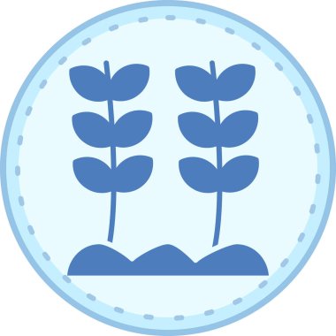 Bir çiçek simgesinin vektör illüstrasyonu