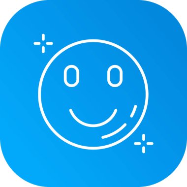 Mutlu emoji yüz simgesi, vektör illüstrasyonu