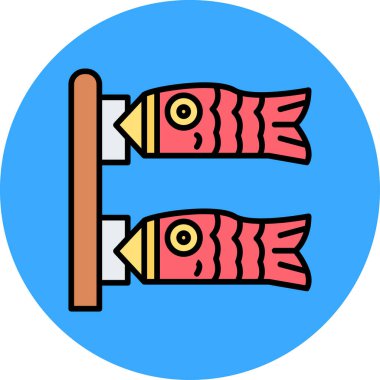 Balık. Web simgesi basit illüstrasyon