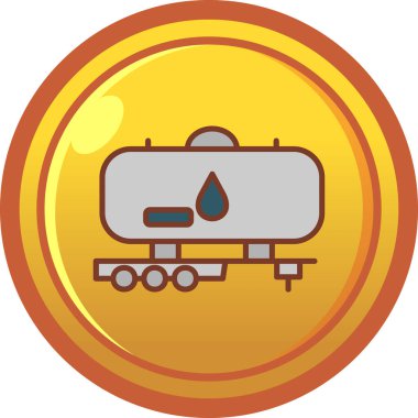 Bir benzin istasyonu simgesinin vektör illüstrasyonu