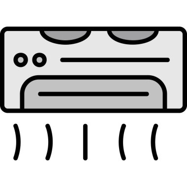 Saç kremi ikonu. Web için ısıtıcı vektör simgesinin özet çizimi