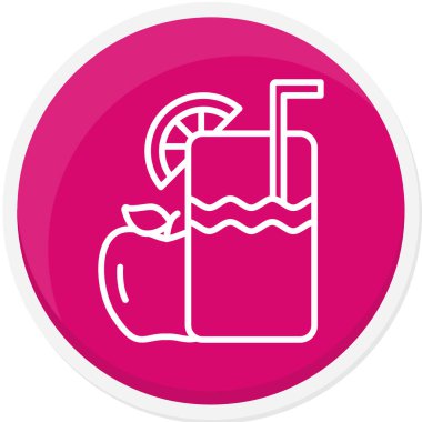 Bir bardak su simgesinin vektör çizimi