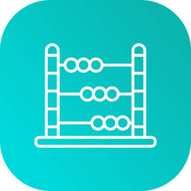 abaküs simgesi soyut arkaplan grubunda izole edildi