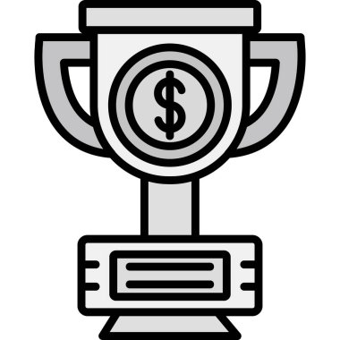 iş kupa simgesi, basit vektör tasarımı