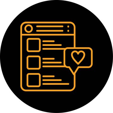 Vektör Kalp Simgesi illüstrasyonu