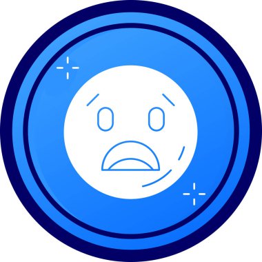 vector illustration of a sad face icon