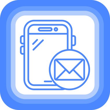 E-posta. Web simgesi basit illüstrasyon