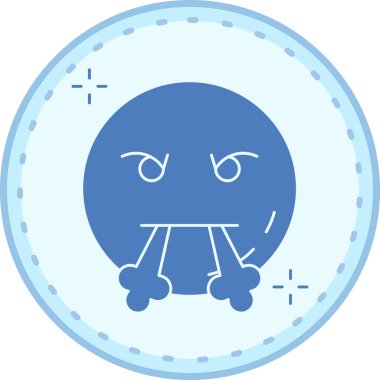 kızgın simge, vektör illüstrasyonu