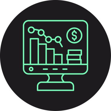 vektör lcd simgesi illüstrasyonu