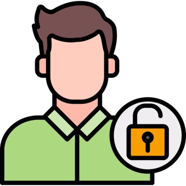 güvenlik kilidi ikon vektör illüstrasyonu