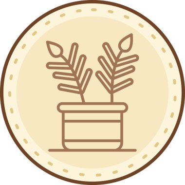 Bir bitkinin vektör illüstrasyonu