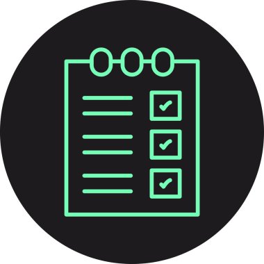 Kontrol listesi simgesinin vektör illüstrasyonu