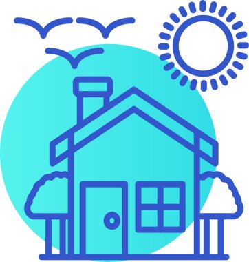 Ev. Web simgesi basit illüstrasyon