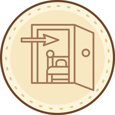 Kapı. Web simgesi basit illüstrasyon