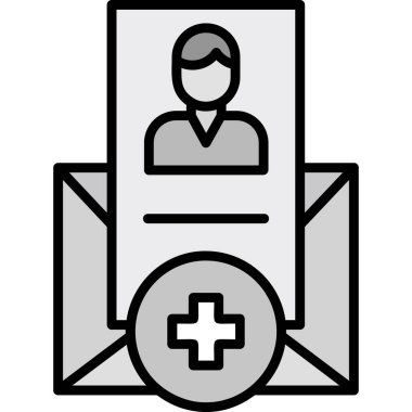 Doktor. Web simgesi basit illüstrasyon