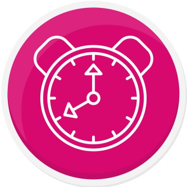 Alarm simgesi beyaz arkaplanda izole edilmiş modayı gösterir.