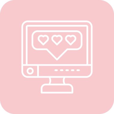 Modern kalp simgesinin vektör illüstrasyonu