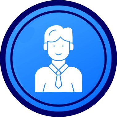 İş adamı avatarı. Web simgesi basit illüstrasyon