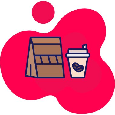 meşrubat bardağı ikonu - taslak biçiminde