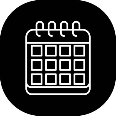 Takvim simgesi, vektör çizimi