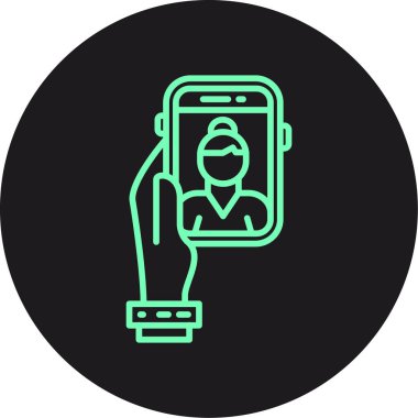 Cep telefonu simgesinin vektör illüstrasyonu