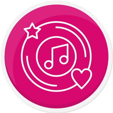 Müzik çalar simgesinin vektör illüstrasyonu