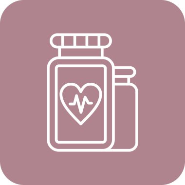 Tıp şişe simge vektör çizim