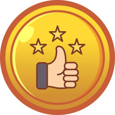 başparmak yukarı simgesi, vektör illüstrasyon basit tasarım