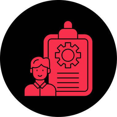 Bir robot simgesinin vektör illüstrasyonu