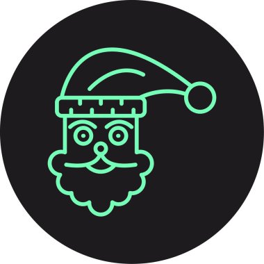 Noel Baba ve Noel şapkası. Basit simge