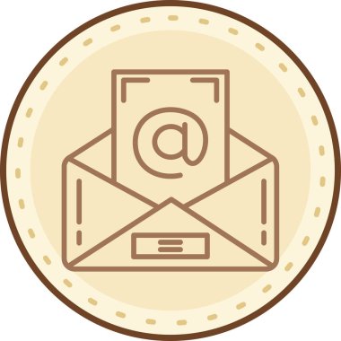 E-posta. Web simgesi basit illüstrasyon