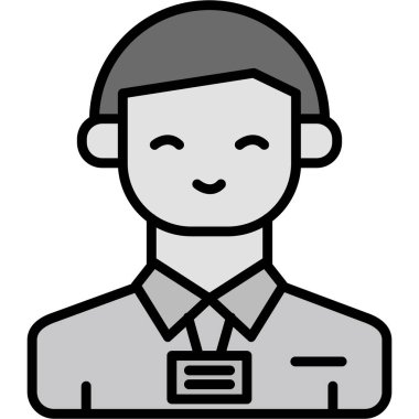 İş adamı simgesi, basit illüstrasyon tasarımı