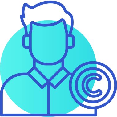 Man avatar simgesi, vektör illüstrasyonu