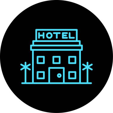 Kolayca değiştirebilen veya düzenleyebilen otel vektör simgesi