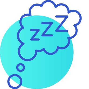 Uyuyor. Web simgesi vektör illüstrasyonu