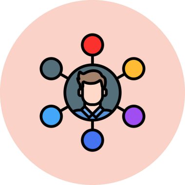 iş adamı simgesi vektör illüstrasyonu