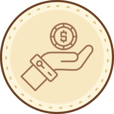 Bozuk para. Web simgesi basit tasarım