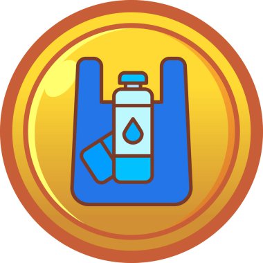 Beyaz arkaplanda izole edilmiş su şişesi vektör simgesi modern basit vektör illüstrasyonu