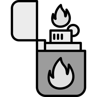 gaz yakıcı simgesi vektör illüstrasyonu