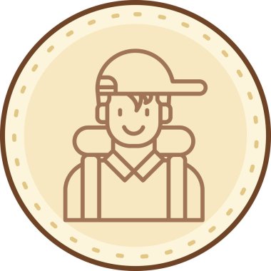 Çizgi film simgesinin vektör çizimi