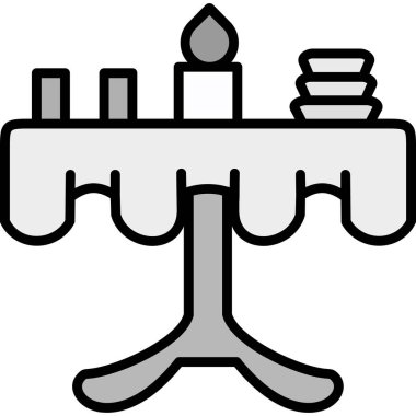 Restoran simgesi, vektör illüstrasyonu basit tasarım