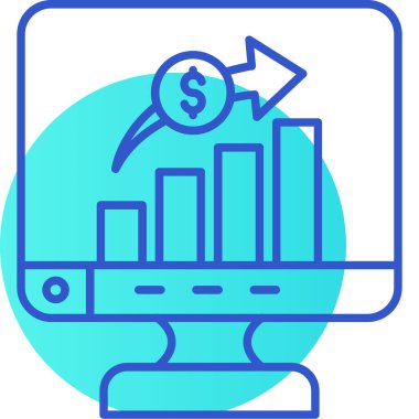 iş grafiği simgesi, vektör illüstrasyonu