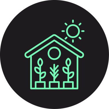 güzel ev çizgisi vektör simgesi